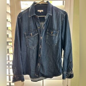 Good American Dark Blue Soft Denim Jacket Size 1